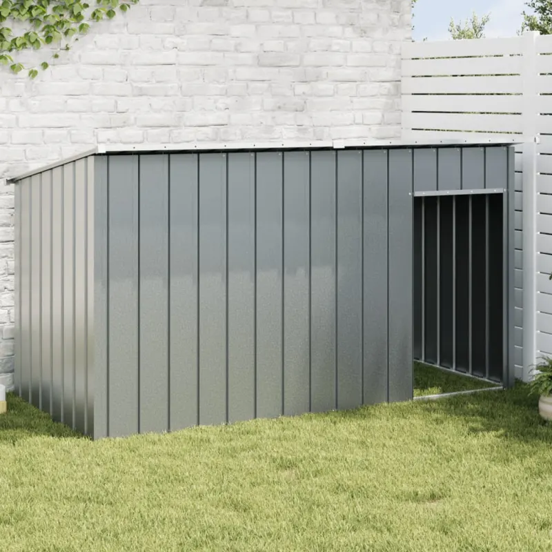 Cusca caine cu acoperis antracit 196x91x110 cm otel galvanizat