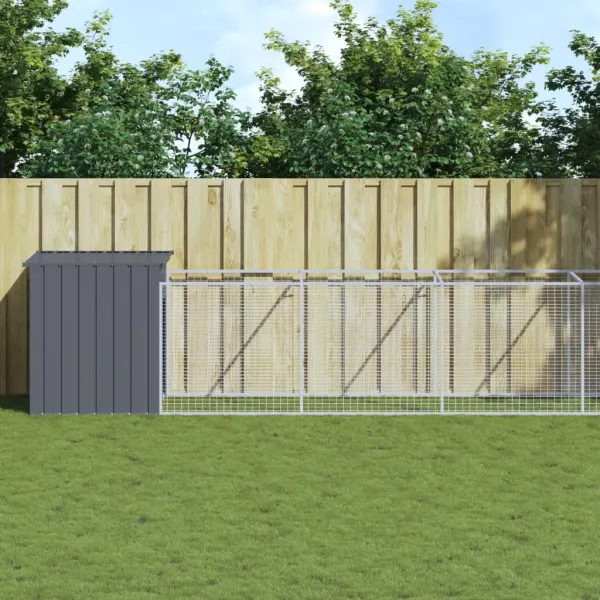 Gossi cusca caine cu tarc antracit 110x813x110 cm otel galvanizat