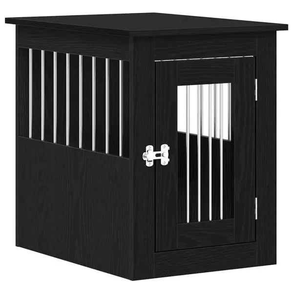 Cusca pentru caini, stejar negru, 62x45x59 cm, lemn stratificat