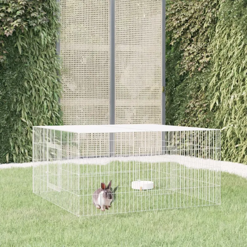 Cusca pentru iepuri, 110x110x55 cm, fier galvanizat