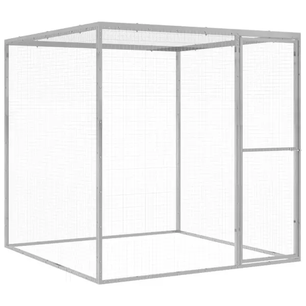 Cusca pentru pisici, 1,5x1,5x1,5 m, otel galvanizat