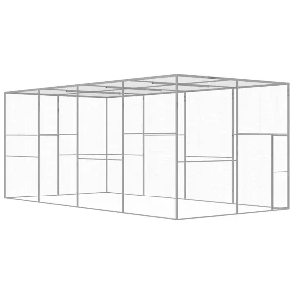Gossi cusca pentru pisici, 6x3x2,5 m, otel galvanizat