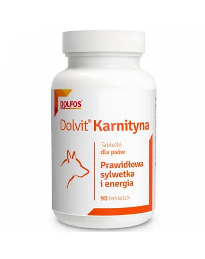 DOLFOS Dolvit Karnityna 90 tabl supliment câini cu greutate crescută sau activitate intensă