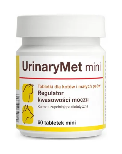 DOLFOS UrinaryMet Mini supliment pentru tractul urinar la câini și pisici, cu L-metionină, 60 tablete