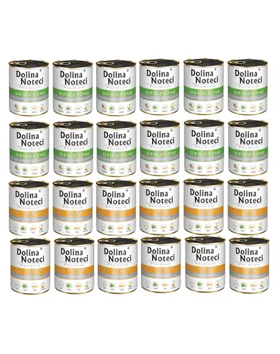 DOLINA NOTECI Mix vânat și rață Premium 24x800g hrană câini