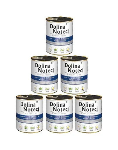 DOLINA NOTECI Premium Bogata in cod si broccoli 6x800g conserve hrana caini