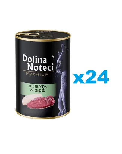 DOLINA NOTECI Premium conserve pentru pisici 24x400 g gâscă