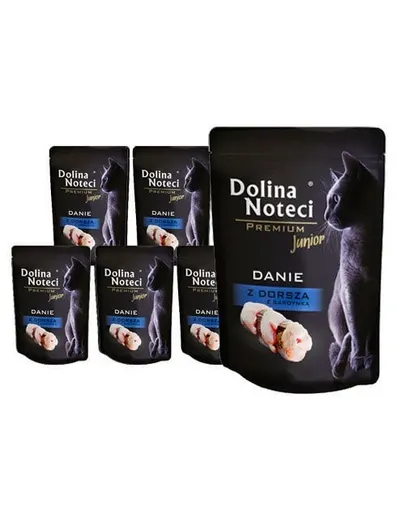 DOLINA NOTECI Premium Junior plicuri hrană pentru pisoi 10x85 g cod și sardine