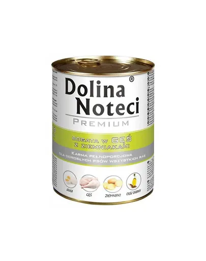 DOLINA NOTECI Premium mâncare câini 12x400g gâscă cu cartofi