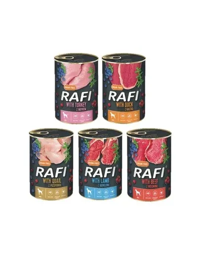 DOLINA NOTECI RAFI Conserve pentru caini, mix sortimente 400 g x 60