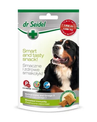 DR SEIDEL gustări câini imunitate beta glucan și omega 3 90 g