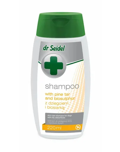 DR SEIDEL șampon gudron biosulf câini seboree grasă 220 ml