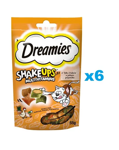 DREAMIES ShakeUps Multivitamins 6x55g recompense pisici