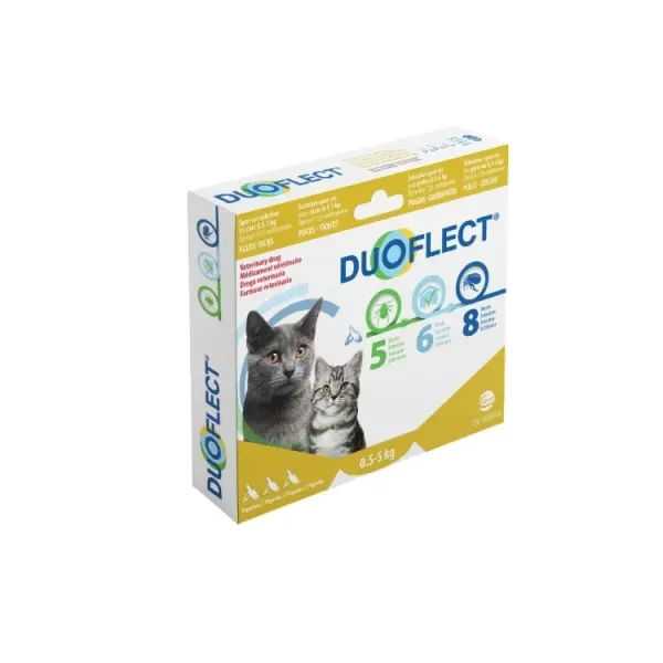 Duoflect Cat, 3 pipete, 0.5-5 kg