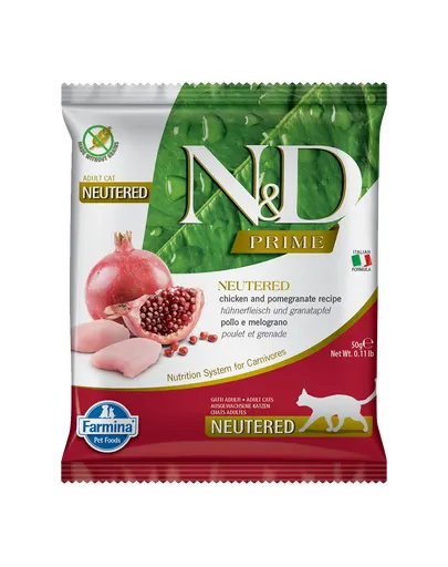 FARMINA N&amp;D Prime Cat Chicken &amp; Pomegranate Neutered 50 g