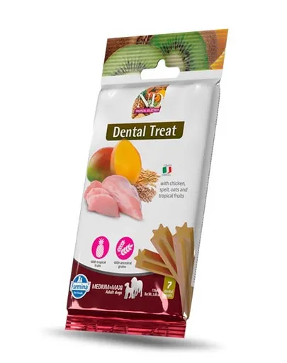 FARMINA N&D Tropical Selection Dental Treat Chicken Medium/Maxi 100 g gustare dentara caini de talie medie si mare, cu pui