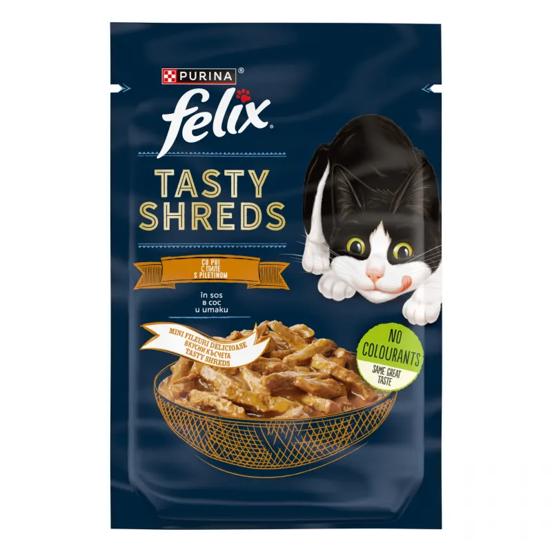 Felix Tasty Shreds Plic Pui in sos 80 g