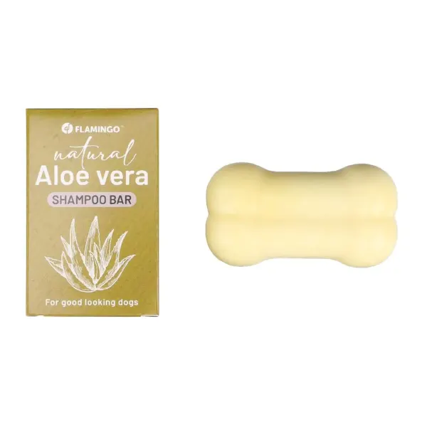 Flamingo Sampon Solid Caini, cu Aloe Vera, 100 g