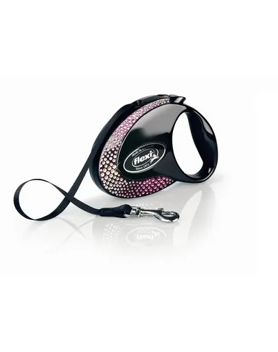 FLEXI Glam Composition M Lesa pentru caini cu banda 5m negru