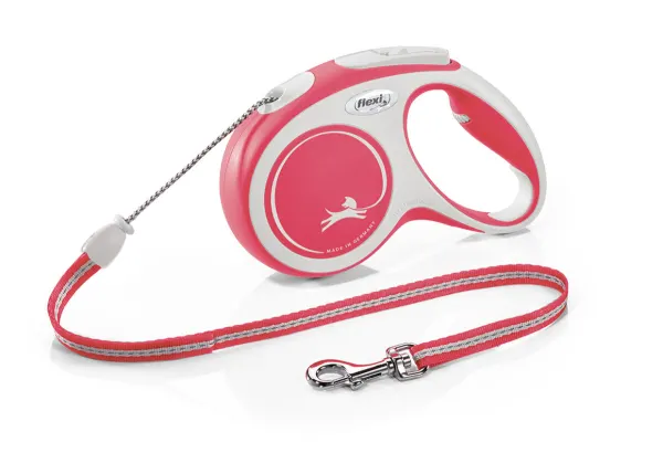 Flexi Lesa New Comfort Cord S 5 Rosu