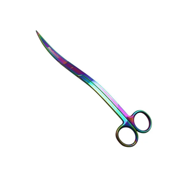 Foarfeca curbata MasterLine Wave multicolor 19cm