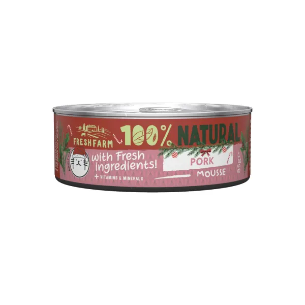 Fresh Farm Cat Smooth Pate Pork 85gr Christmas Edition