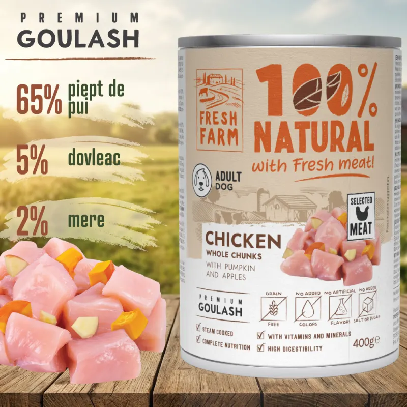Fresh Farm Goulash with chicken, pumpkin and apple 400 gr