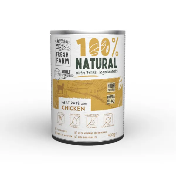 Fresh Farm Smooth pate with chicken 400 gr Cat
