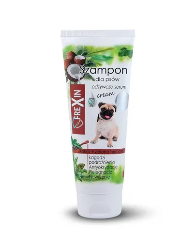 FREXIN Sampon pentru cainii cu pielea sensibila, cu ceai verde si ulei de cocos, 220 g