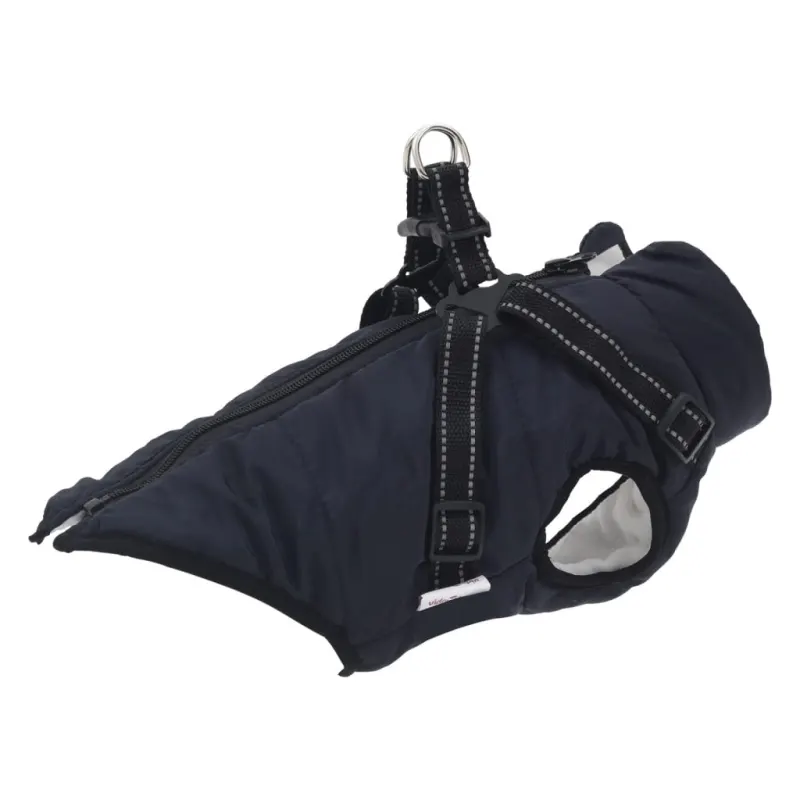 Haina caini cu ham impermeabila reflectorizanta, bleumarin, xl