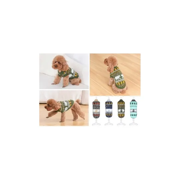Hainuta Pulover Tricotat Yommy cu Motive Pentru Caini Nr 30