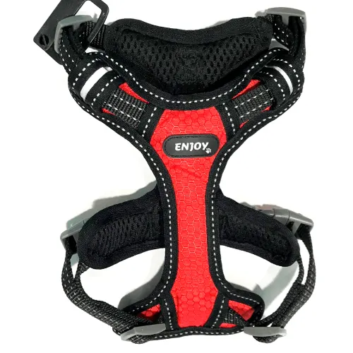 Ham ajustabil, rosu, din nylon, rezistent, circumferința piept 38 - 52 cm