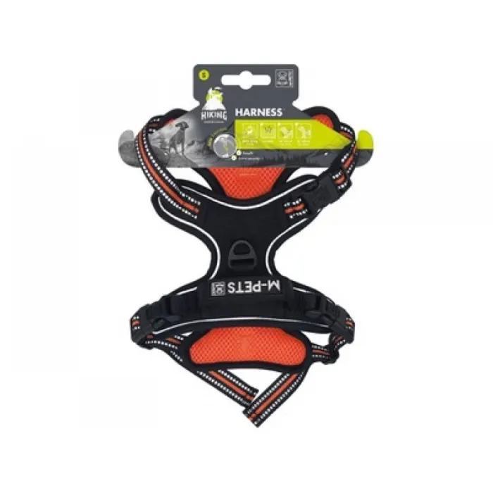 Ham HIKING M-PETS, S, portocaliu, 2 cm x 35-60 cm