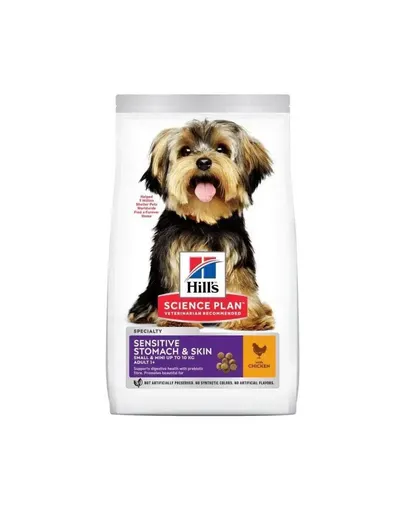 HILL'S Science Plan Adult Small &amp; Mini Sensitive Stomach &amp; Skin cu pui 6 kg pentru câini