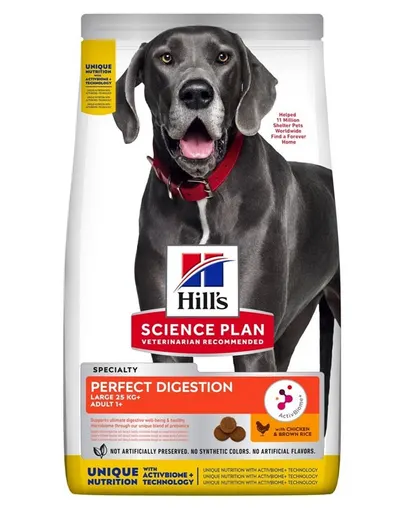 HILL'S Science Plan Canine Adult Large Perfect Digestion Chicken and Brown Rice 14kg hrană câini