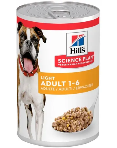 HILL'S Science Plan Canine Adult Light Chicken 370 g Conserva hrana pentru caini adulți supraponderali