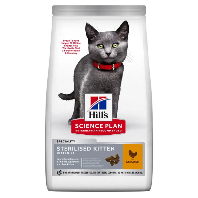 Hills SP FELINE KITTEN STERILISED CHK 10 KG