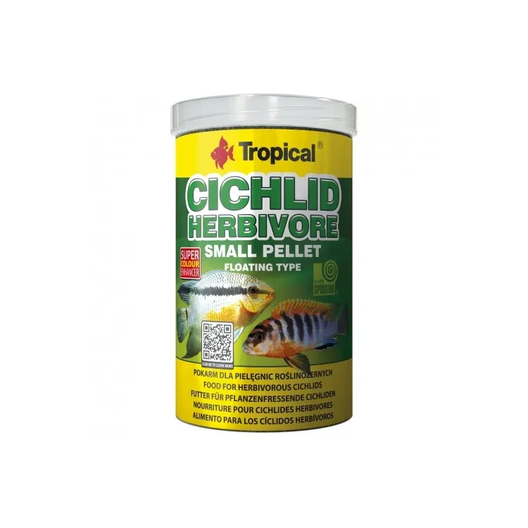 Hrana ciclide Tropical Cichlid Herbivore Pellet S 1000ml/360gr