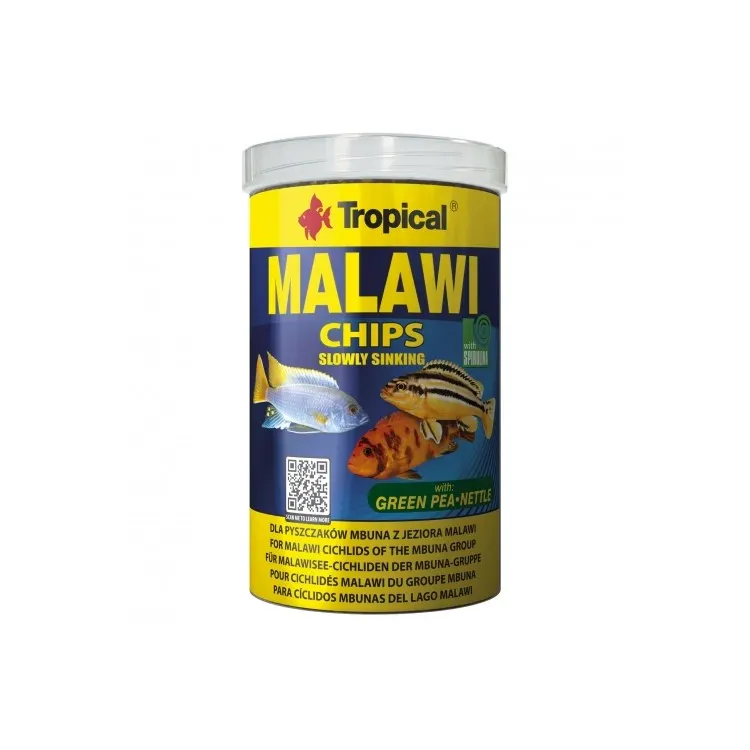 Hrana ciclide Tropical Malawi Chips 1000ml/520gr