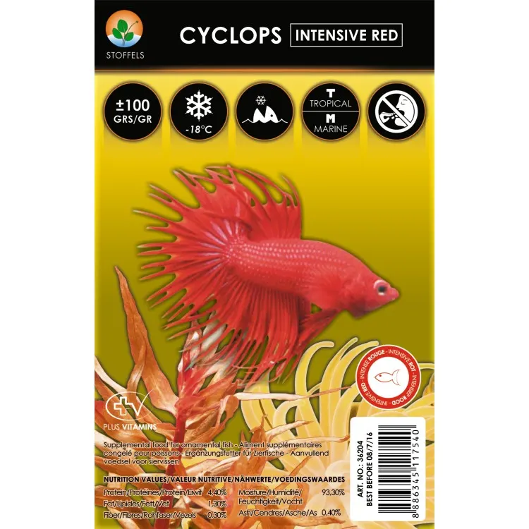 Hrana congelata Stoffels Cyclops intensive red 100gr Blister