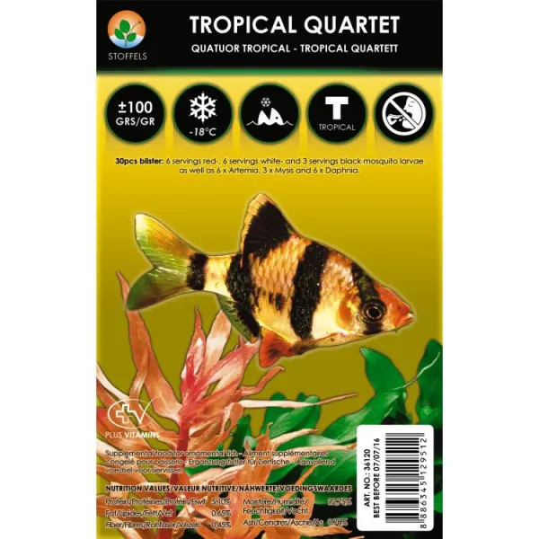 Hrana congelata Stoffels Tropical Quartet 100gr Blister