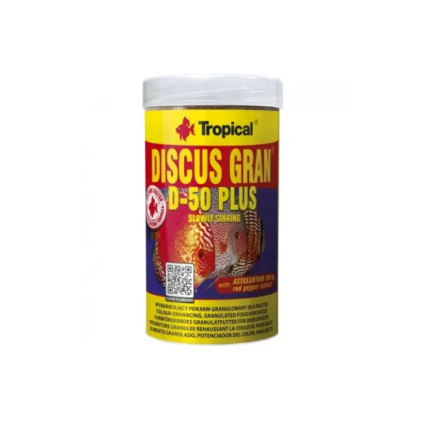 Hrana discusi Tropical Discus Gran D-50 Plus 250ml/110gr