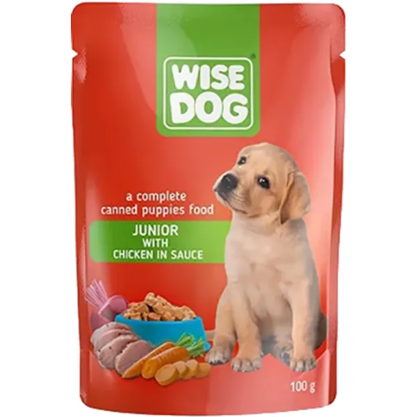 Hrana umeda caine, Wise Dog Junior Chicken 1x100gr