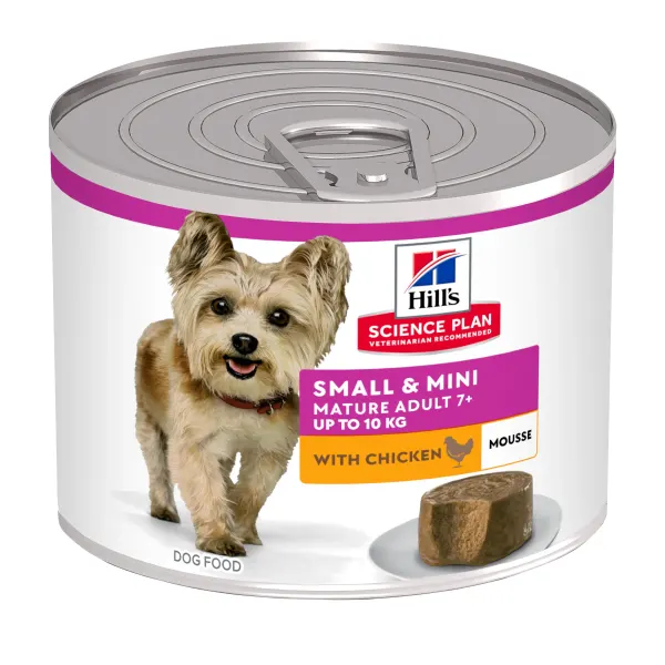 Hrana umeda caini, Hill's Science Plan Canine Mature Small & Mini Mousse Chicken, 200 g