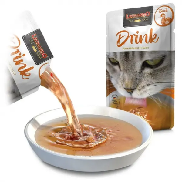Hrana umeda pentru pisici Leonardo Drink cu rata 40 gr