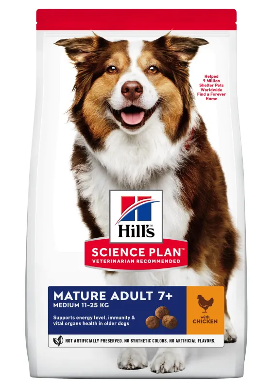 Hrana uscata caini, Hill's Science Plan Canine Mature Medium Chicken, 2.5 kg