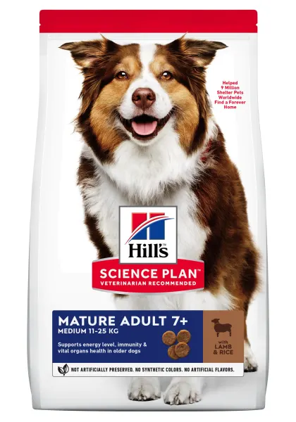 Hrana uscata caini, Hill's Science Plan Canine Mature Medium Lamb and Rice, 2.5 kg