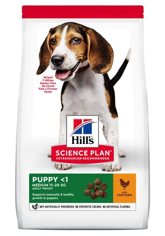Hrana uscata caini, Hill's Science Plan Canine Puppy Medium Chicken, 14 kg