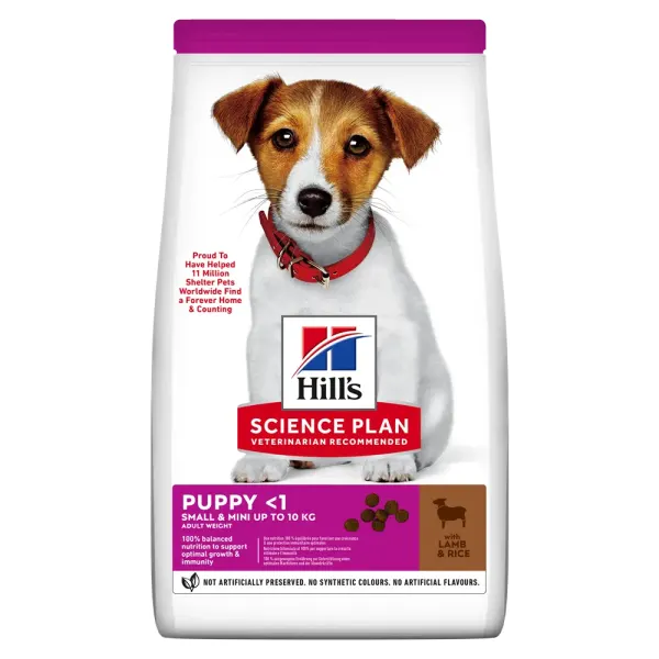 Hrana uscata caini, Hill's Science Plan Canine Puppy Small and Mini Lamb and Rice, 6 kg