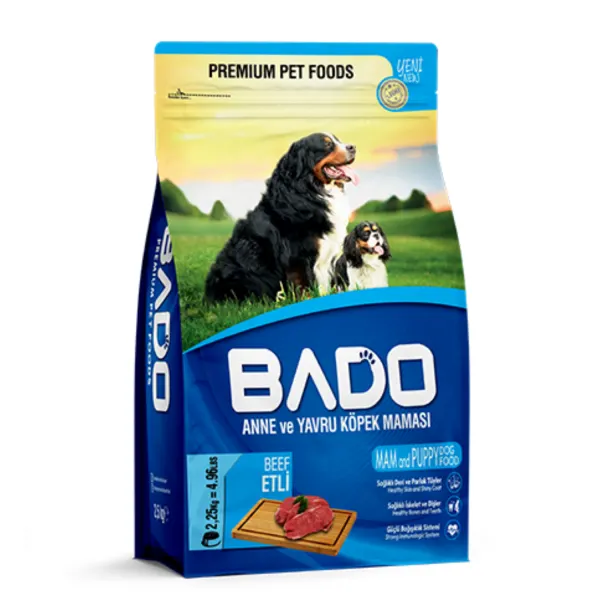 Hrană uscată pentru câine, Junior, Bado, Vită & Pui, 2.25kg Engros